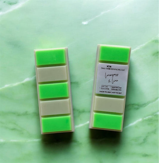 Lemongrass and Lime Soy Wax Melt Snapbar
