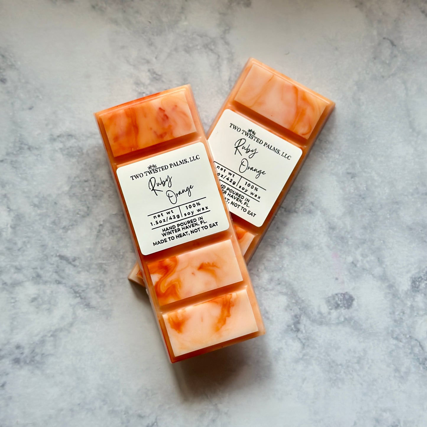 Ruby Orange Wax Melt Snap Bar