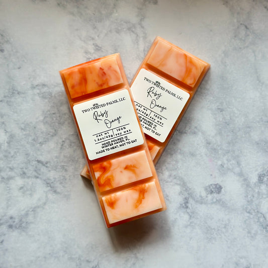 Ruby Orange Wax Melt Snap Bar