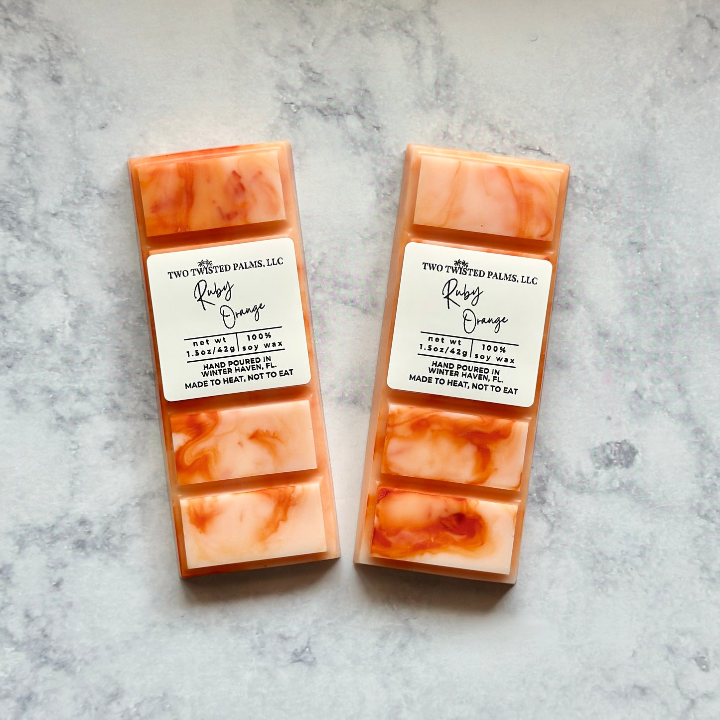 Ruby Orange Wax Melt Snap Bar